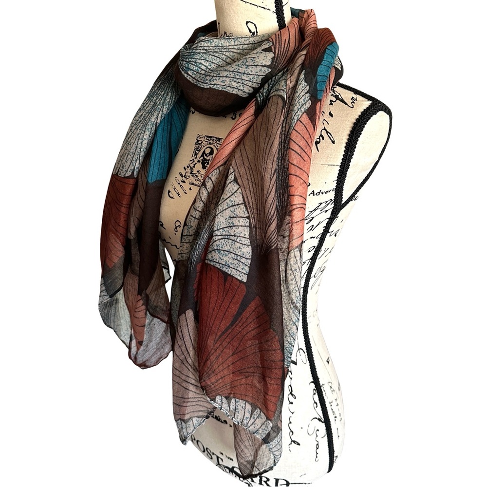 Multicolor Scarf Shawl Lightweight Elegant Wrap Neck Scarf Boutique Polyester - Picture 2 of 5